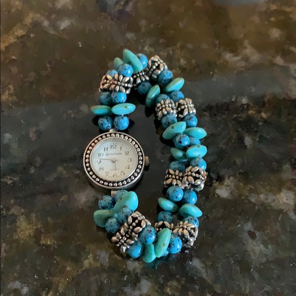 Turquoise and silver spoontiques watch main image 2